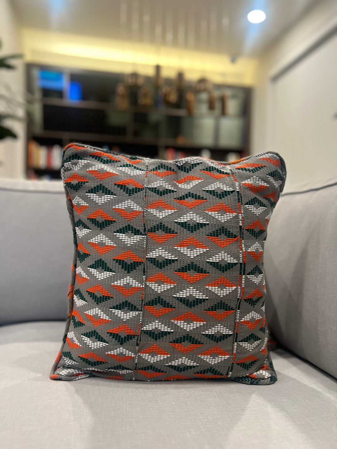 Artisan-crafted Kente throw pillow, an ideal accessory for Ghanaian Kente tapestry throws and customizable Kente bed covers