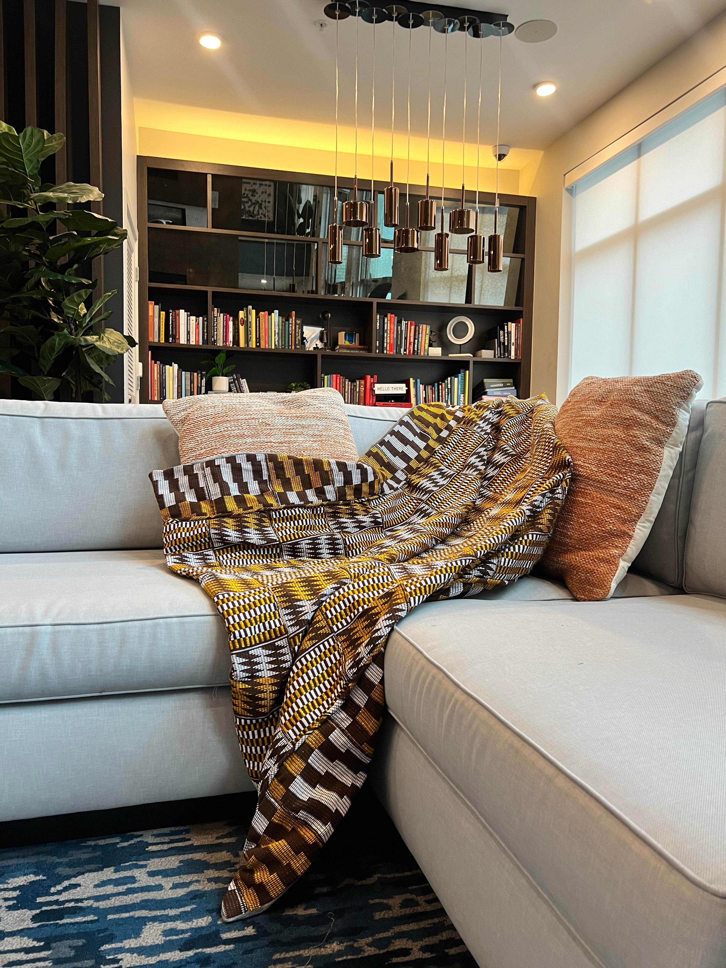Aban Throw Blanket: Authentic Elegance for Home Decor – OBREMPONG HOME